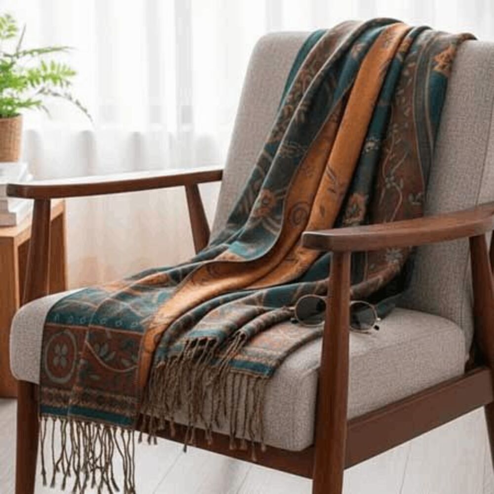  Ladies Elegant Peacock Scarf